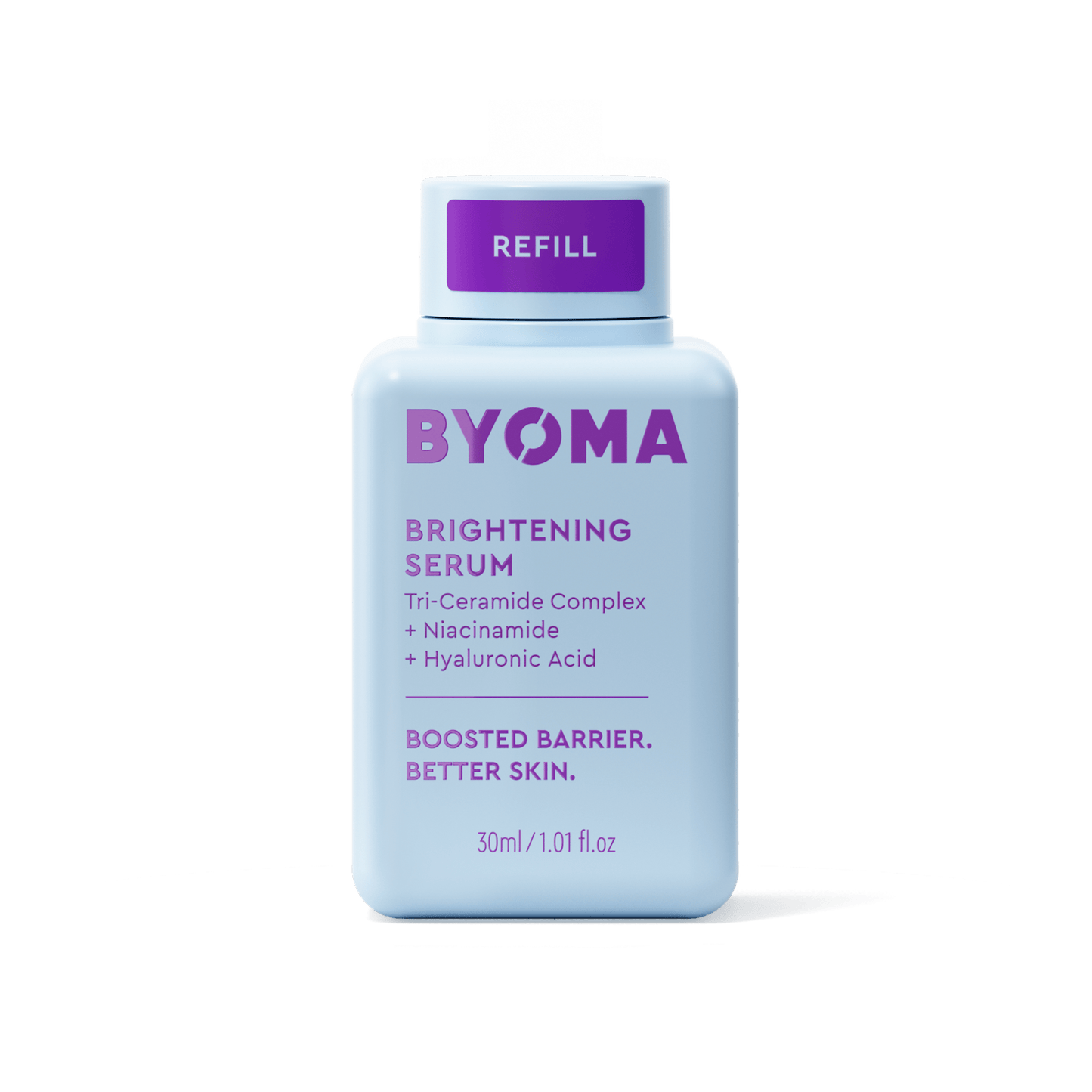 BYOMA BRIGHTENING SERUM refill against a white background.
