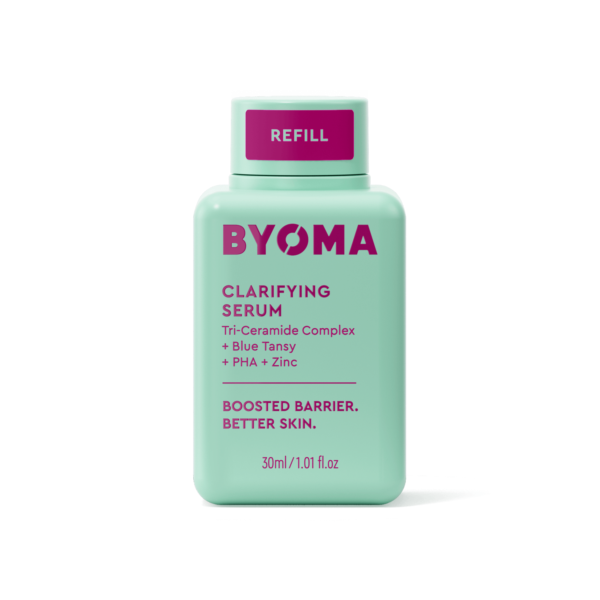 BYOMA CLARIFYING SERUM refill against a white background.