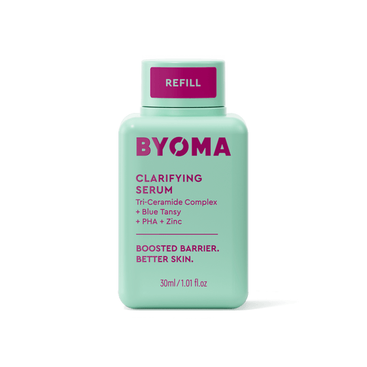 BYOMA CLARIFYING SERUM refill against a white background.