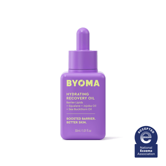 BYOMA HYDRATING RECOVERY OIL against a white background.