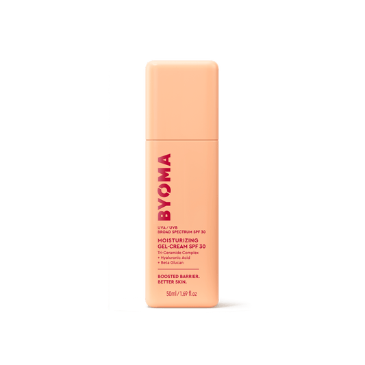 BYOMA MOISTURIZING GEL-CREAM SPF 30 against a white background.
