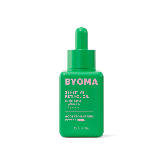 BYOMA SENSITIVE RETINOL OIL against a white background.