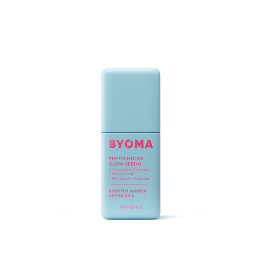 BYOMA PHYTO-MUCIN GLOW SERUM against a white background.