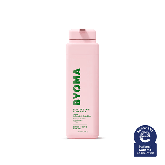 BYOMA SENSITIVE SKIN BODY WASH against a white background.