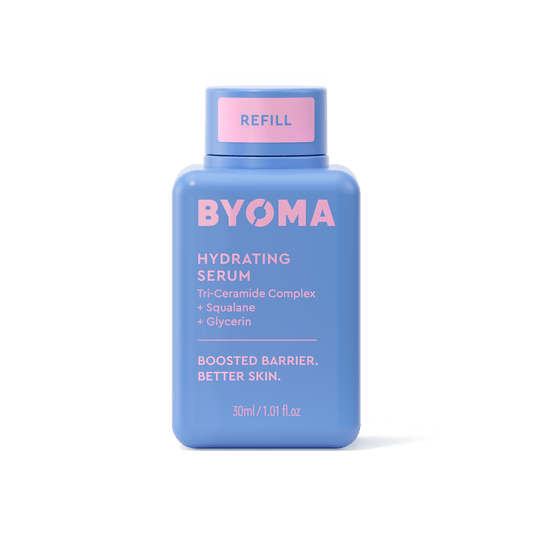BYOMA HYDRATING SERUM refill against a white background.