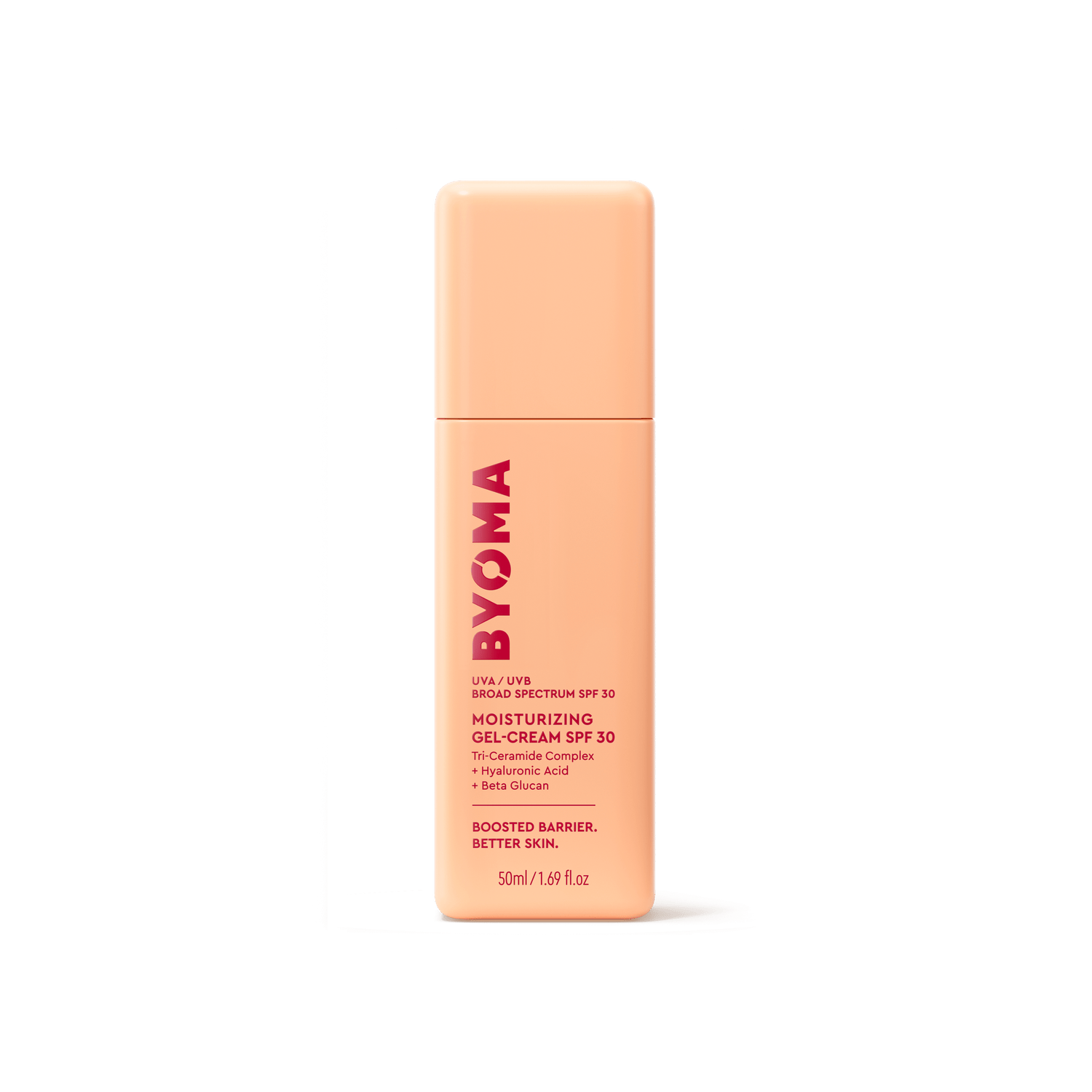 BYOMA MOISTURIZING GEL-CREAM SPF 30 against a white background.