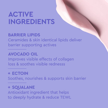 List of active ingredients with a purple background
