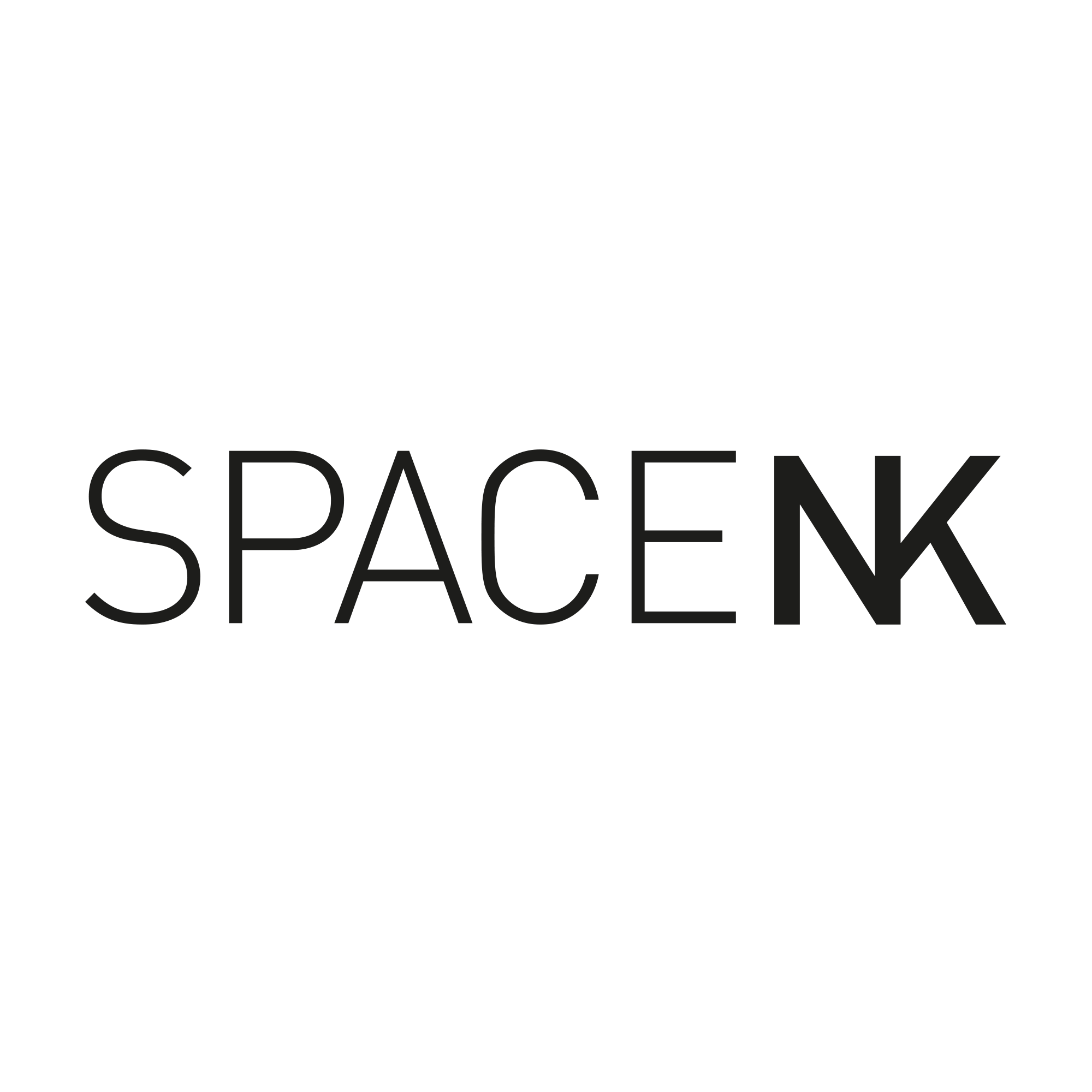 Black 'SPACENK' text on a transparent background